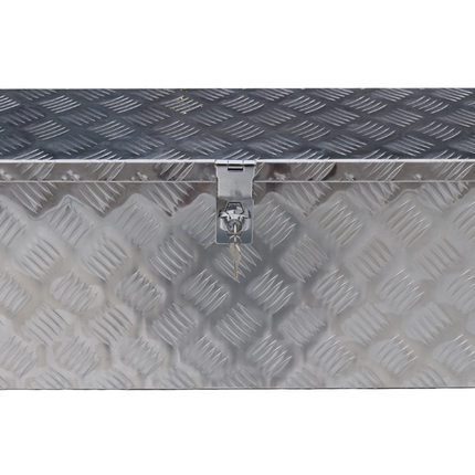 Cantonal Deichselbox aus Aluminium-Riffelblech 760x235x300 mm – Schmetterlingsverschluss