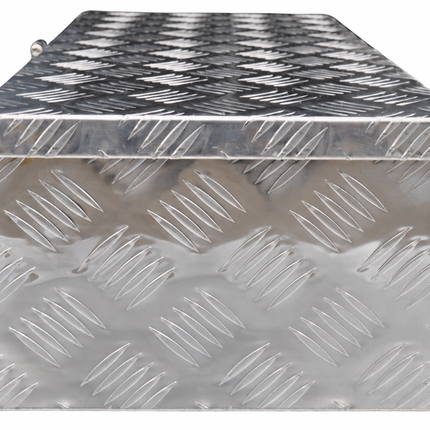 Cantonal Deichselbox aus Aluminium-Riffelblech 800x300x190 mm – Schmetterlingsverschluss