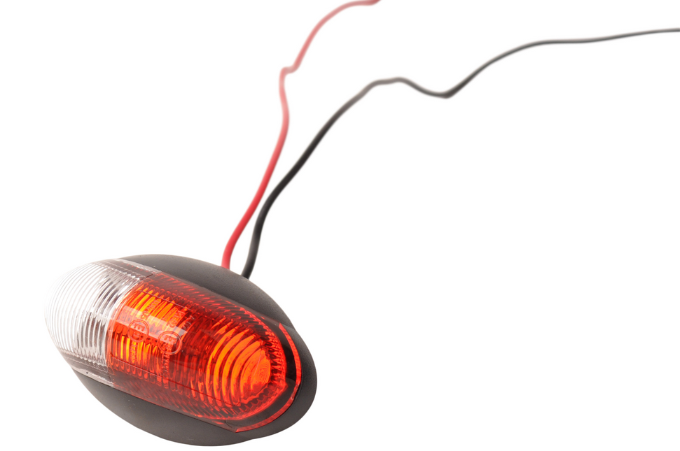 Cantonal Design Begrenzungsleuchte rot/weiße LED auf Halterung