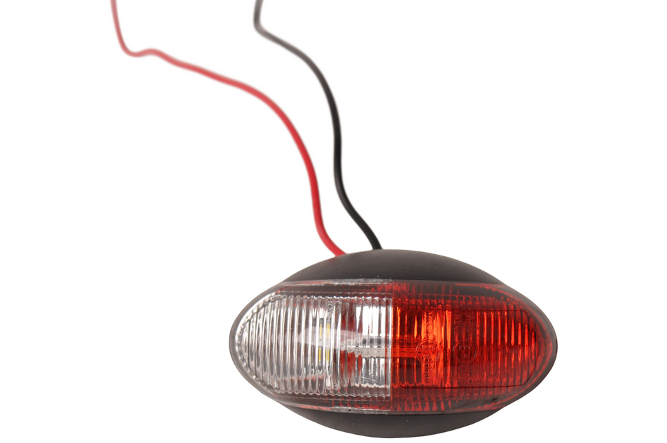 Cantonal Design Begrenzungsleuchte rot/weiße LED auf Halterung