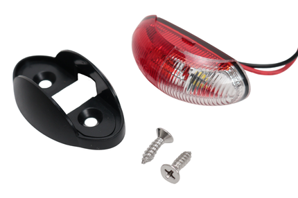 Cantonal Design Begrenzungsleuchte rot/weiße LED auf Halterung