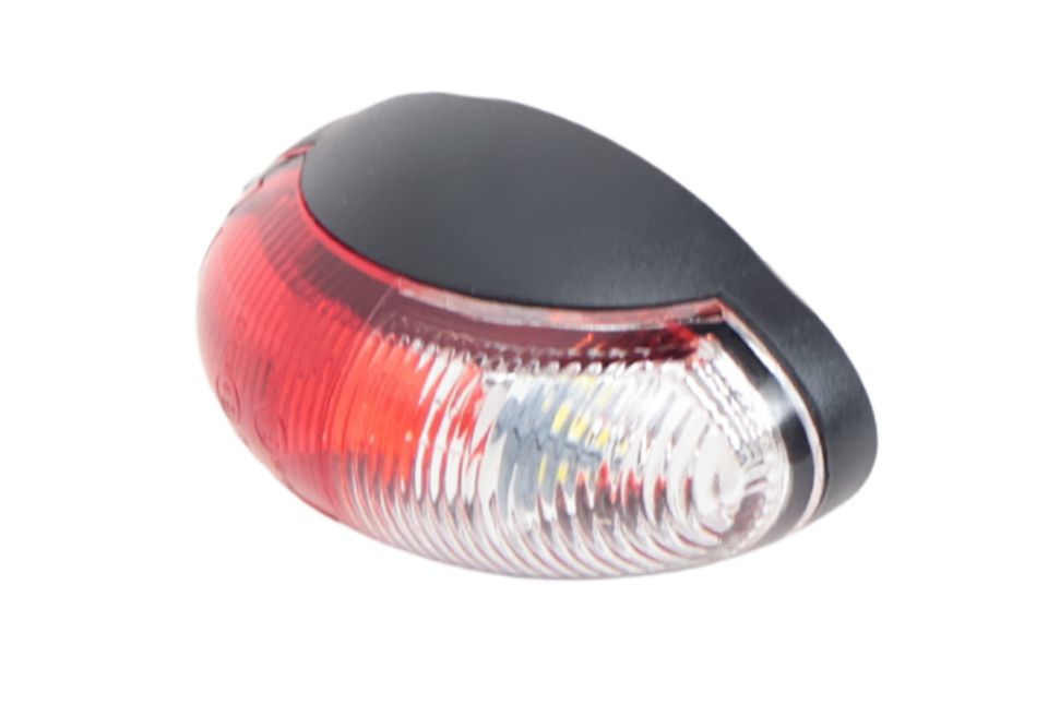 Cantonal Design Begrenzungsleuchte rot/weiße LED auf Halterung