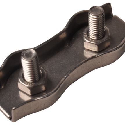 Cantonal Duplex-Klemme aus rostfreiem Stahl für Stahldraht (6mm)