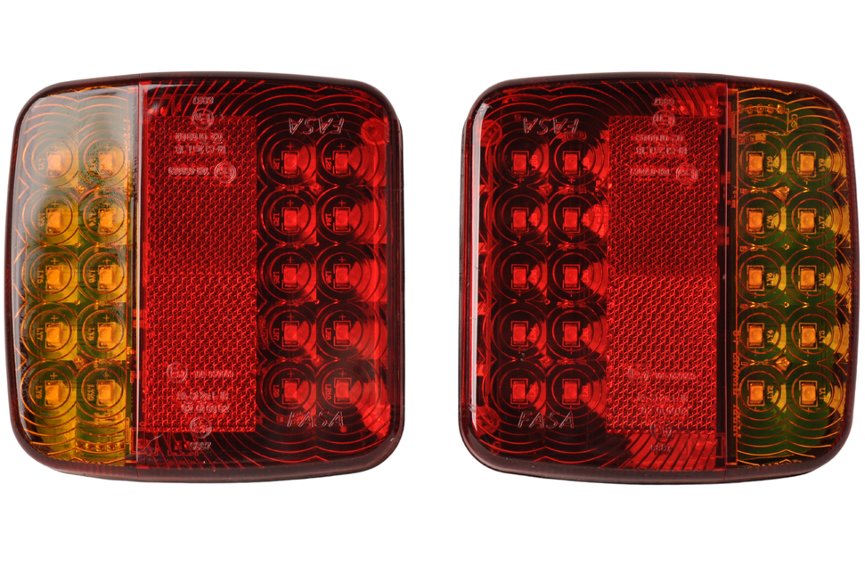 Cantonal Dynamisches kabelloses 7 poliges Rückleuchten Set mit Magneten - LED