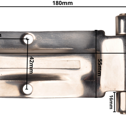 Cantonal Edelstahl gebogenes Türscharnier 180mm