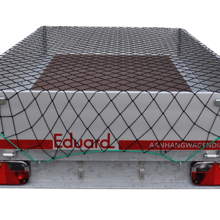 Cantonal Elastisches schwarzes Anhängernetz 1-2 x 2-3 Meter - inklusive elastischem Rand - UV-beständig