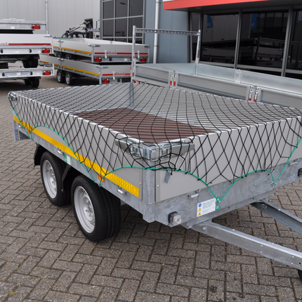Cantonal Elastisches schwarzes Anhängernetz 1-2 x 2-3 Meter - inklusive elastischem Rand - UV-beständig