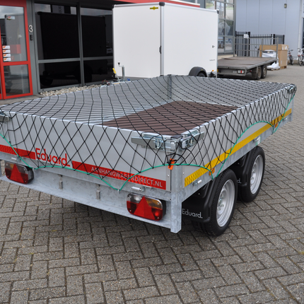 Cantonal Elastisches schwarzes Anhängernetz 1-2 x 2-3 Meter - inklusive elastischem Rand - UV-beständig