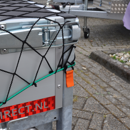 Cantonal Elastisches schwarzes Anhängernetz 1-2 x 2-3 Meter - inklusive elastischem Rand - UV-beständig