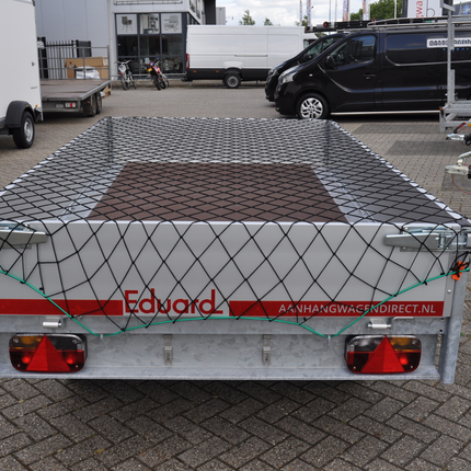 Cantonal Elastisches schwarzes Anhängernetz 1-2 x 2-3 Meter - inklusive elastischem Rand - UV-beständig