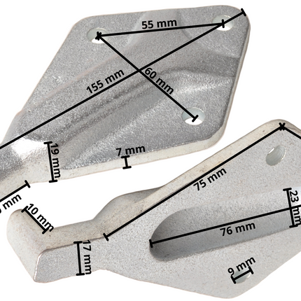 Cantonal Gegenstück Exzenterschloss Groß 160x88x18 mm