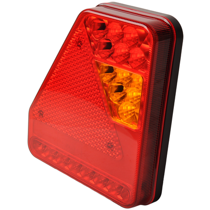 Cantonal Glotrac LED Rücklicht links - 208x188x40 mm - inklusive Nebelschlussleuchte und Dreieckrückstrahler