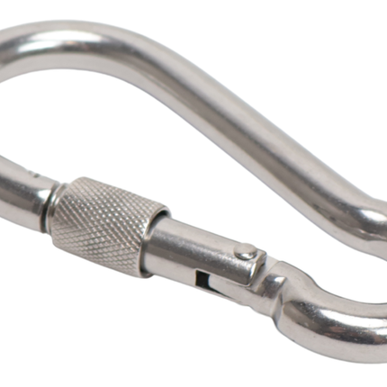 Cantonal Großer Karabinerhaken aus Edelstahl mit Schraubverschluss 120x11 mm- 17 mm Ösendurchmesser