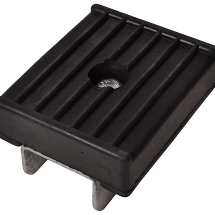 Cantonal Gummistoßpolster auf Halterung - 120x100x35 mm - schwarz