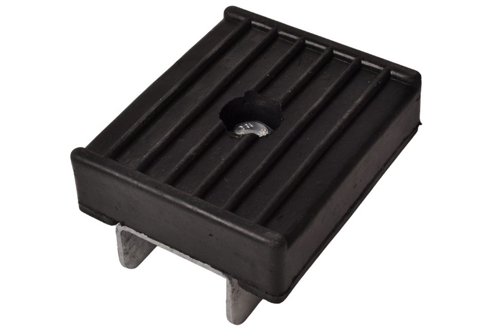 Cantonal Gummistoßpolster auf Halterung - 120x100x35 mm - schwarz