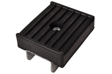 Cantonal Gummistoßpolster auf Halterung - 120x100x35 mm - schwarz