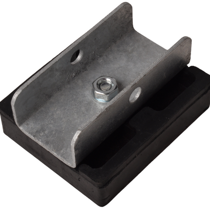 Cantonal Gummistoßpolster auf Halterung - 120x100x35 mm - schwarz