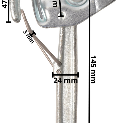 Cantonal Hakenverschluss LINKS Typ 0 mit Feder PREMIUM