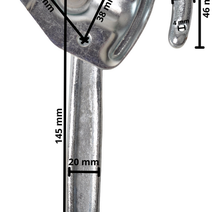 Cantonal Hakenverschluss RECHTS Typ 0 (große Montageplatte)