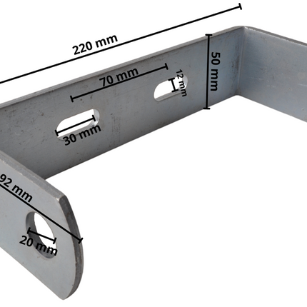 Cantonal Halterung für Kielrolle - 220x85 mm