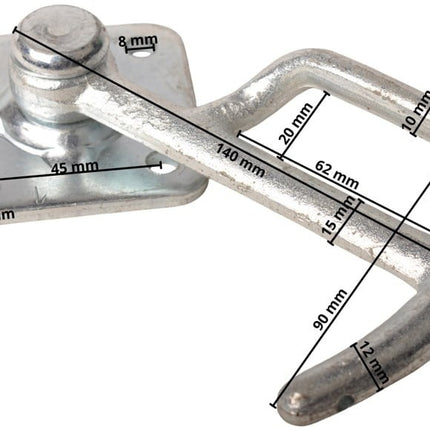 Cantonal Handschließe LINKS Typ 1 quadratisch