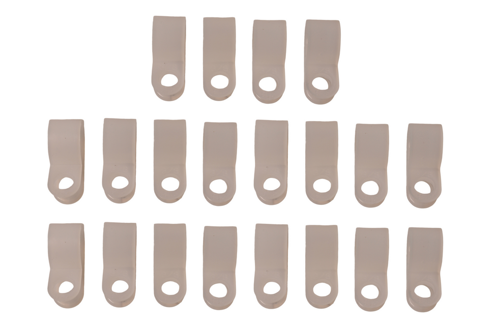 Cantonal Kabelhalter (9,5 mm Innendurchmesser) zur Befestigung des Beleuchtungskabels - 20 Stück