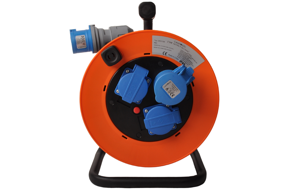 Cantonal Kabeltrommel Camping 25 Meter - Schuko/CEE Stecker