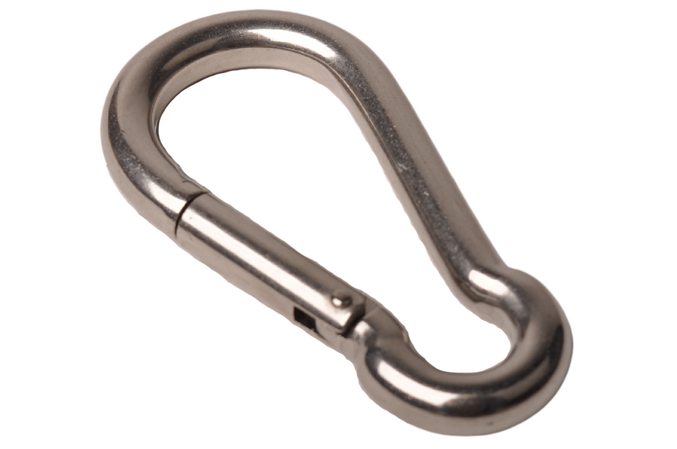 Cantonal Karabinerhaken aus Edelstahl 100x10 mm - 14 mm Ösendurchmesser