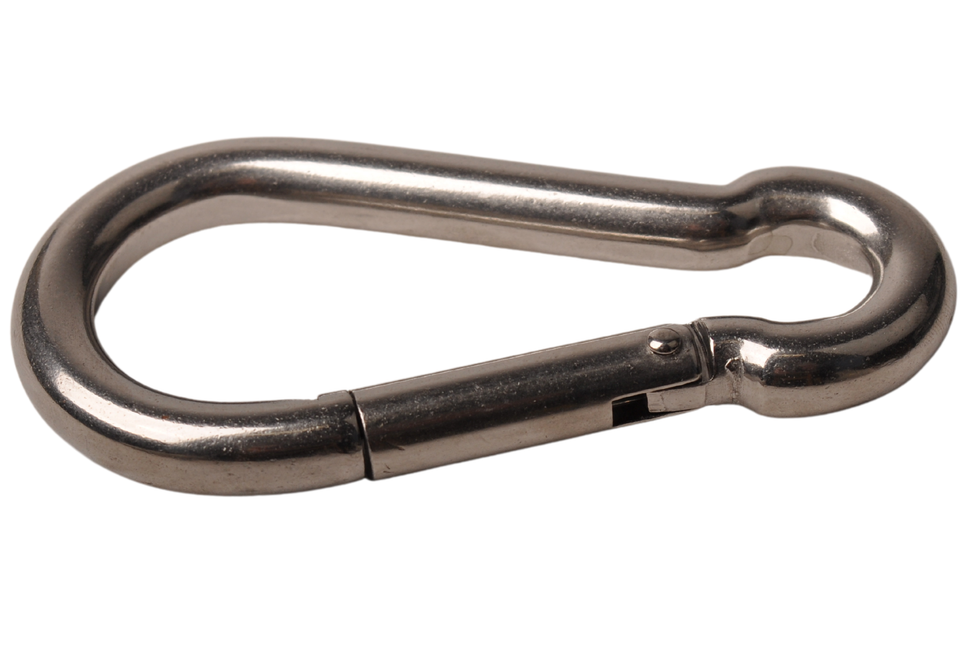 Cantonal Karabinerhaken aus Edelstahl 100x10 mm - 14 mm Ösendurchmesser