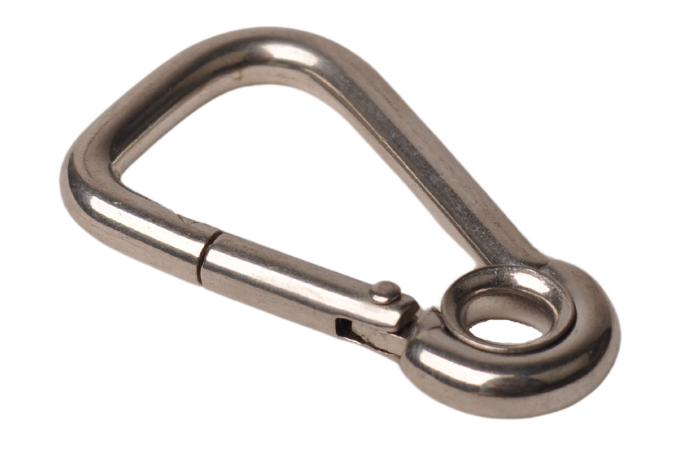 Cantonal Karabinerhaken aus Edelstahl 60x6 mm - Ösendurchmesser 7 mm