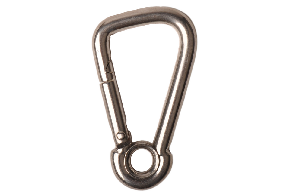 Cantonal Karabinerhaken aus Edelstahl 60x6 mm - Ösendurchmesser 7 mm