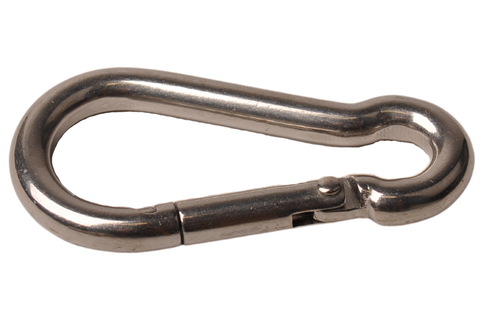 Cantonal Karabinerhaken aus Edelstahl 60x6 mm - Ösendurchmesser 9 mm