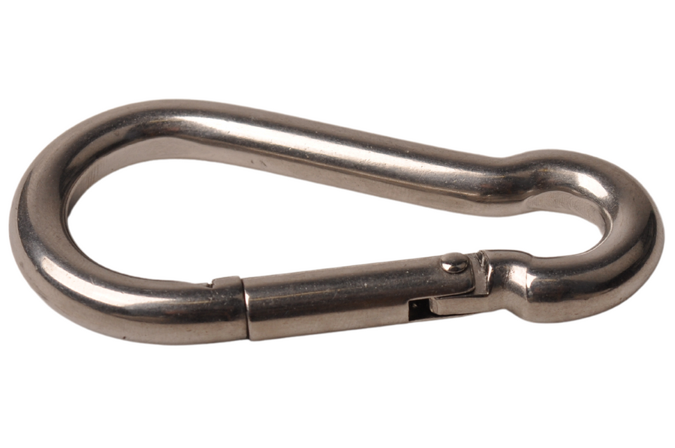 Cantonal Karabinerhaken aus Edelstahl 80x8 mm - Ösendurchmesser 12 mm