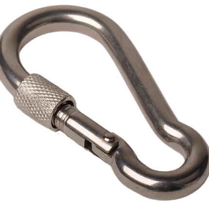 Cantonal Karabinerhaken Edelstahl 80x12 mm - 12 mm Öse