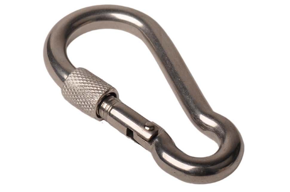 Cantonal Karabinerhaken Edelstahl 80x12 mm - 12 mm Öse