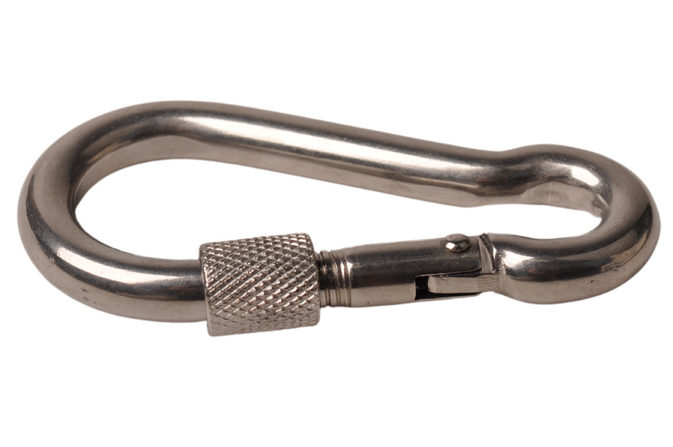 Cantonal Karabinerhaken Edelstahl 80x12 mm - 12 mm Öse