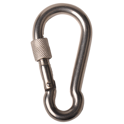 Cantonal Karabinerhaken Edelstahl 80x12 mm - 12 mm Öse