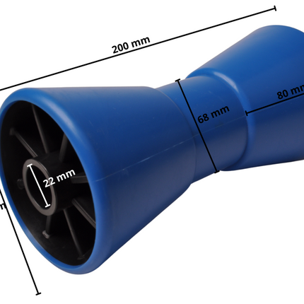 Cantonal Kielrolle blau - 200x104 mm - Nabendurchmesser 22 mm