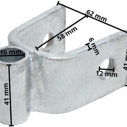 Cantonal Kippblock verzinkt für Montagerohr 30x30 mm