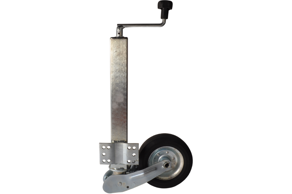 Cantonal Klappbares Stützrad - Quadrat 60 mm - Tragfähigkeit: 250 kg - große Montageplatte