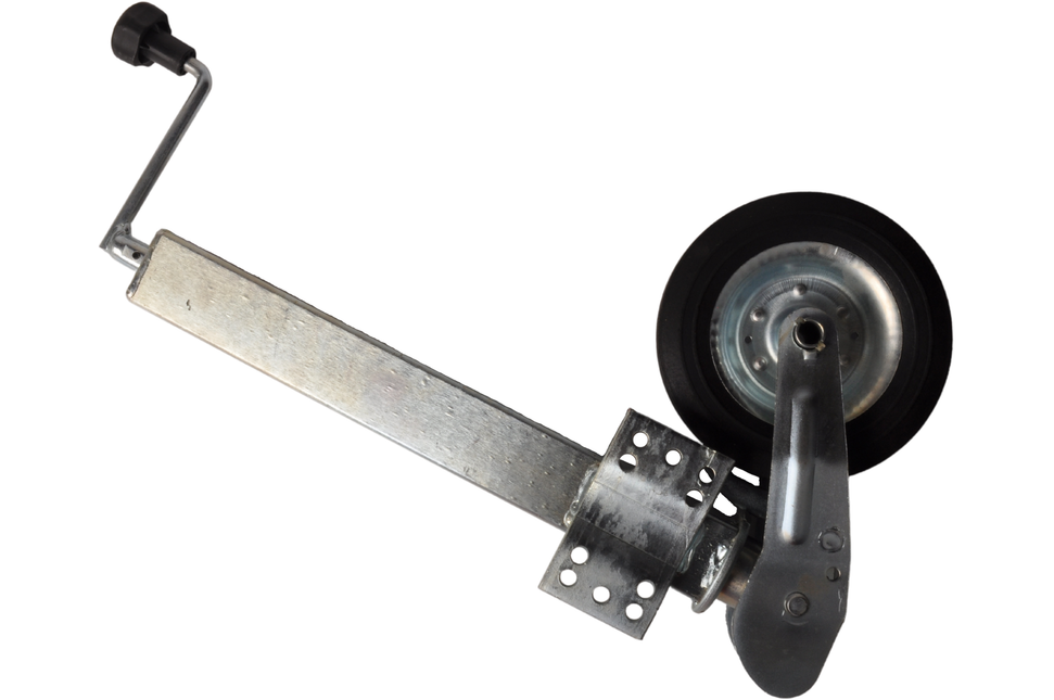 Cantonal Klappbares Stützrad - Quadrat 60 mm - Tragfähigkeit: 250 kg - große Montageplatte