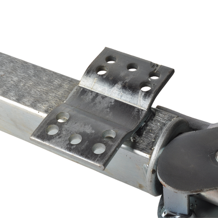 Cantonal Klappbares Stützrad - Quadrat 60 mm - Tragfähigkeit: 250 kg - große Montageplatte