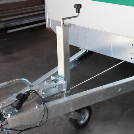 Cantonal Klappbares Stützrad - Quadrat 60 mm - Tragfähigkeit: 250 kg - große Montageplatte
