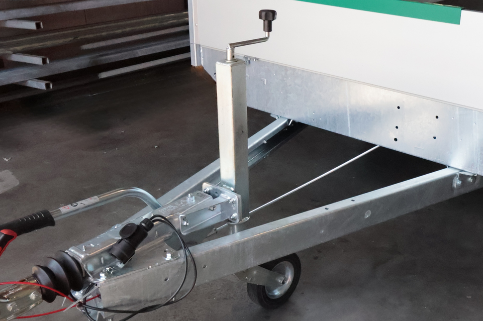Cantonal Klappbares Stützrad - Quadrat 60 mm - Tragfähigkeit: 250 kg - große Montageplatte