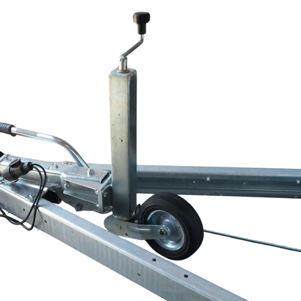 Cantonal Klappbares Stützrad - Quadrat 60 mm - Tragfähigkeit: 250 kg - große Montageplatte