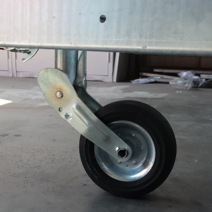 Cantonal Klappbares Stützrad - Quadrat 60 mm - Tragfähigkeit: 250 kg - große Montageplatte