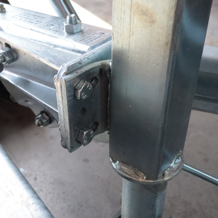 Cantonal Klappbares Stützrad - Quadrat 60 mm - Tragfähigkeit: 250 kg - große Montageplatte
