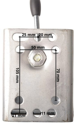 Cantonal Klemmhalter für Stützrad 60mm mit Knebelschraube