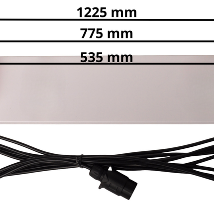 Cantonal Komplette Lichtleiste für Anhänger – 122 cm – 7-polig – inkl. 8 m Kabel