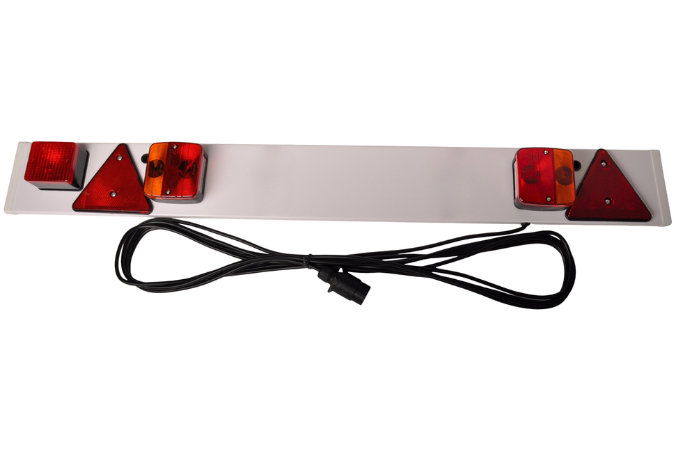 Cantonal Kompletter Lichtleiste für Anhänger mit 8-Meter-Kabel - 122 cm - 7-polig
